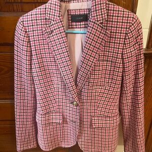 Jcrew pink tweed blazer